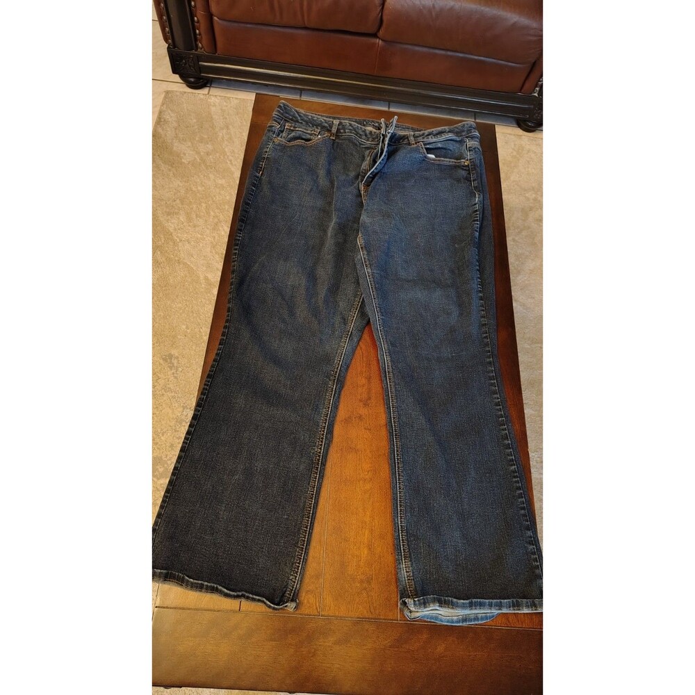 Lane Bryant Dark‎ Wash Mid Rise Bootcut Genius Fit Jeans Womens 24